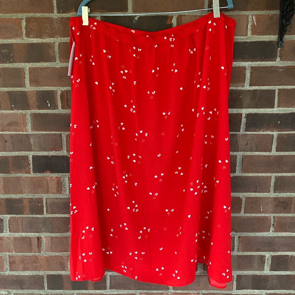 NWT Nordstrom Abound Heart printed midi skirt - Picture 5 of 8